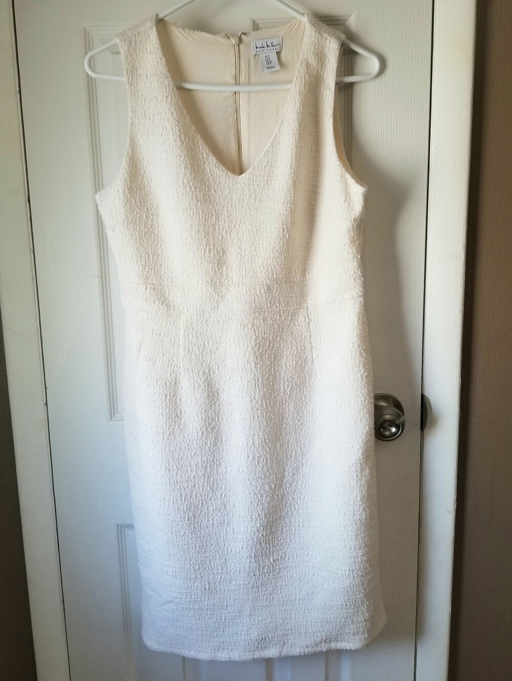 ❗Nicole Miller Cream Tweed Shift Dress 4❗